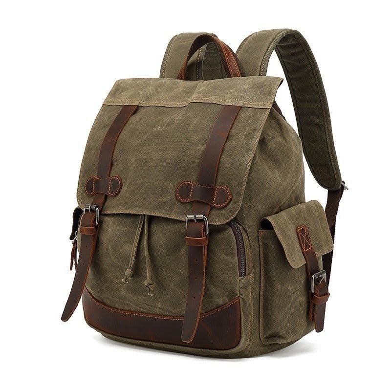 Mochila Lona Vintage Para Homem Escola Viagens