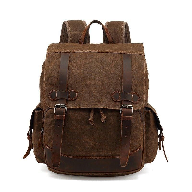 Mochila Lona Vintage Para Homem Escola Viagens