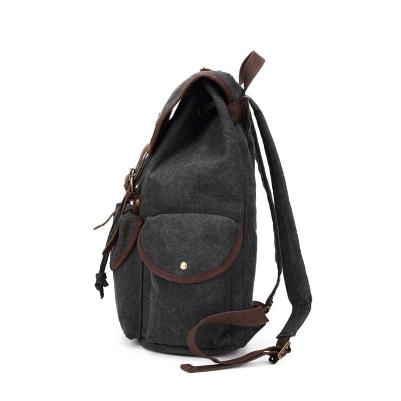 Mochila Masculina Casual Lona Vintage Para Campismo