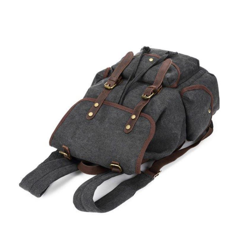 Mochila Masculina Casual Lona Vintage Para Campismo