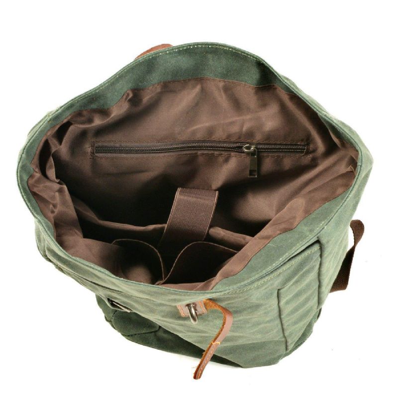 Mochila Masculina Vintage Roll Top Portátil