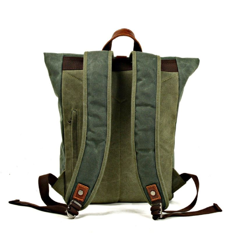 Mochila Masculina Vintage Roll Top Portátil