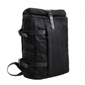 Mochila Roll Top Lona Encerada Vintage Para Homem