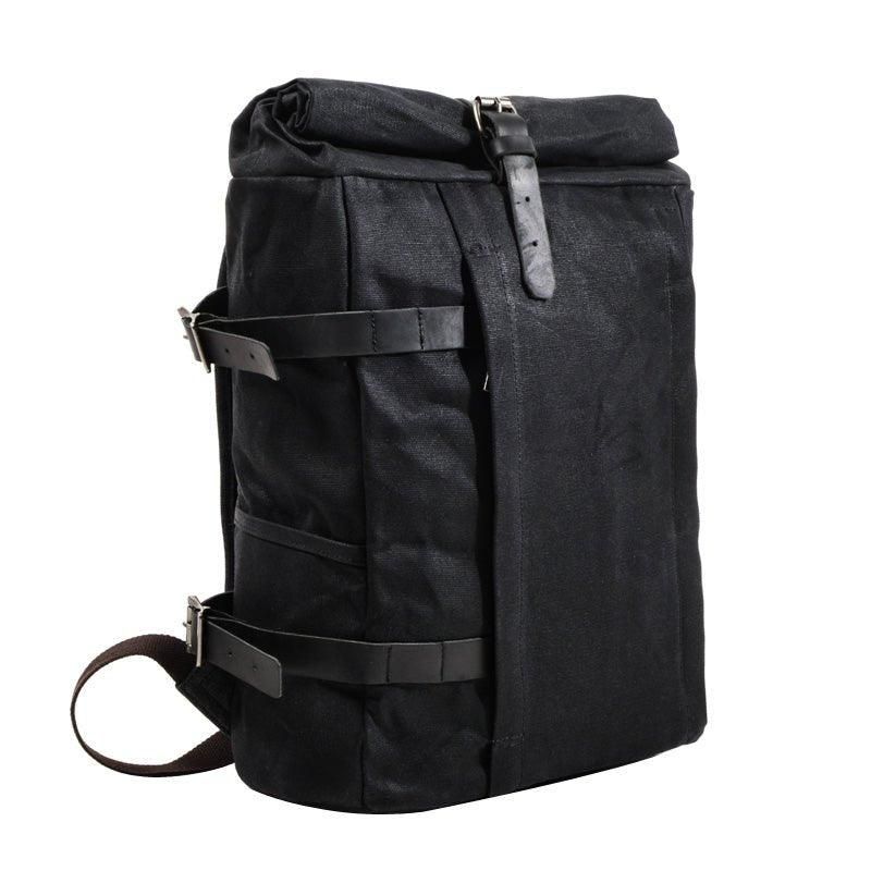 Mochila Roll Top Lona Encerada Vintage Para Homem