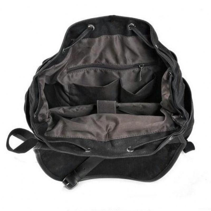 Mochila Viagem Vintage Lona Grande Para Homem