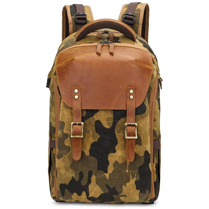 Mochila Vintage Para Câmara Caminhada Com Bolsa Portátil