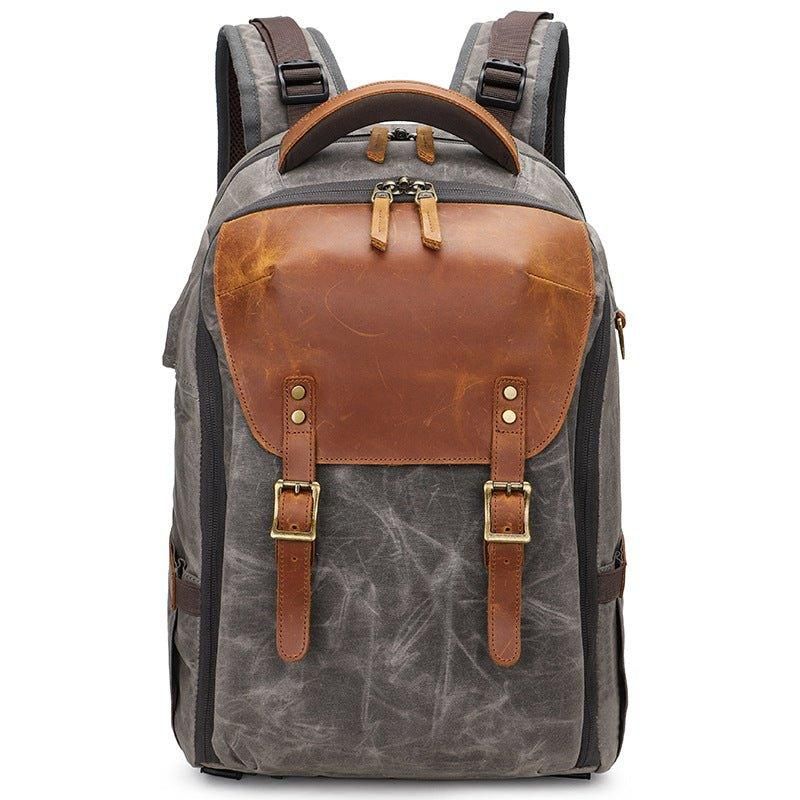 Mochila Vintage Para Câmara Caminhada Com Bolsa Portátil