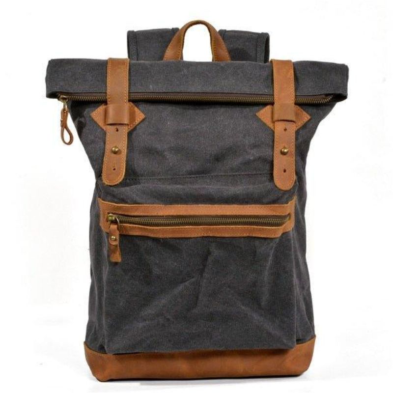 Mochila Vintage Roll Top Viagem