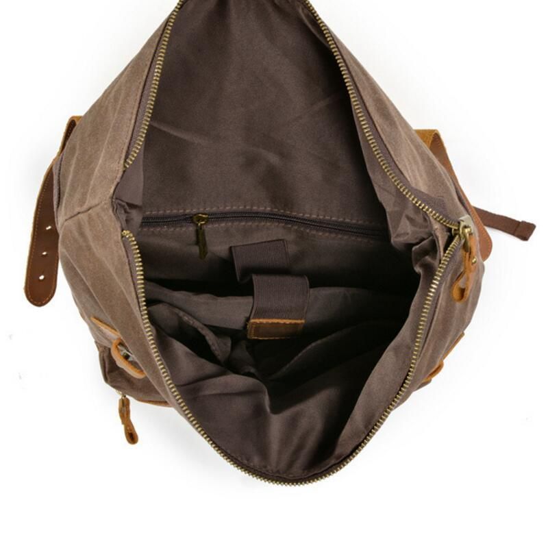 Mochila Vintage Roll Top Viagem