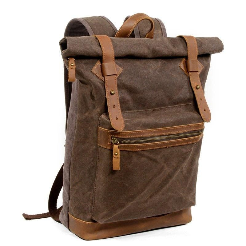 Mochila Vintage Roll Top Viagem