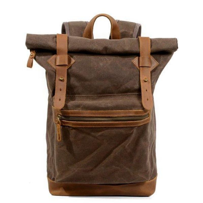 Mochila Vintage Roll Top Viagem