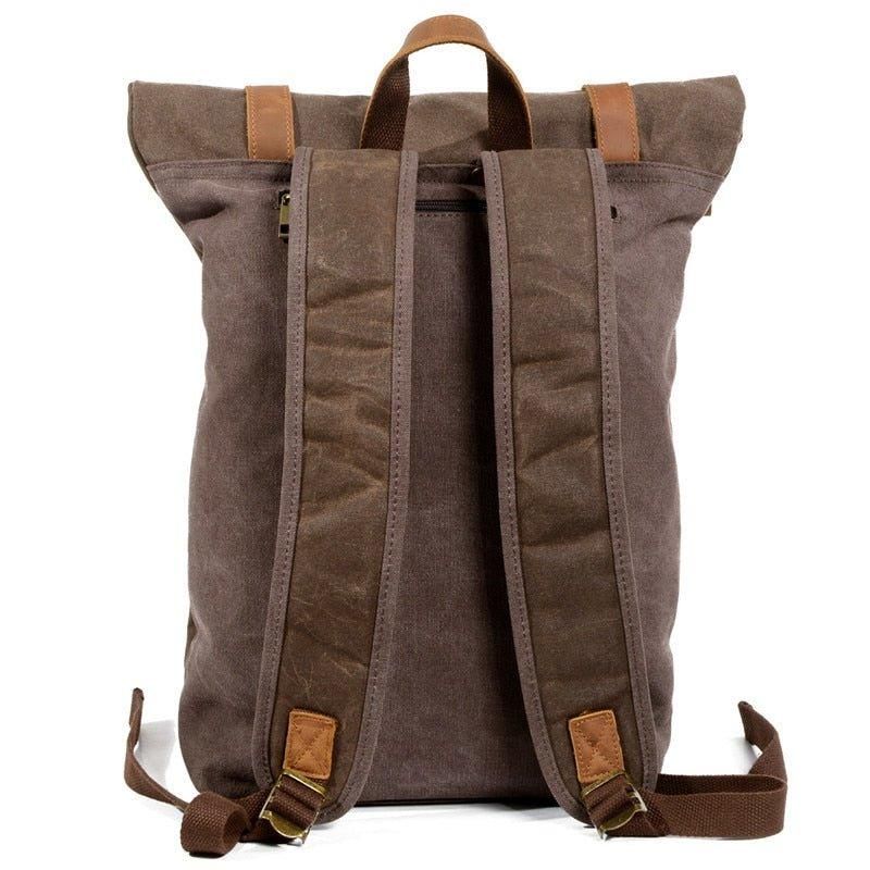 Mochila Vintage Roll Top Viagem