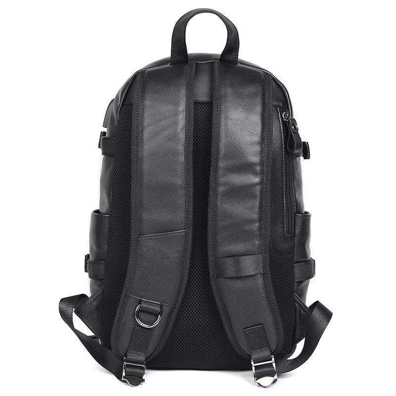 Mochilas Couro Para Homem Escola Com Porta Usb 15.6 Polegadas