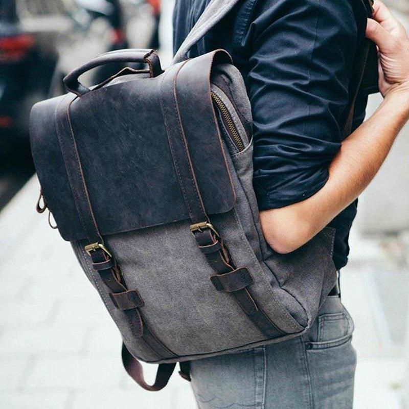 Mochilas Lona 15 Polegadas Para Homem E Mulher