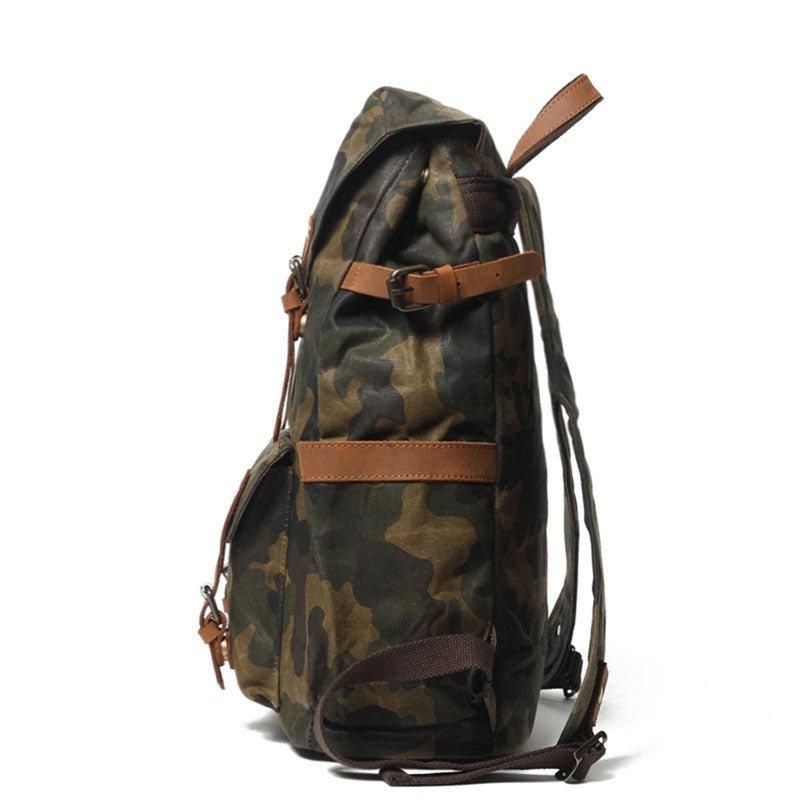 Mochilas Lona Vintage Camufladas Para Escola