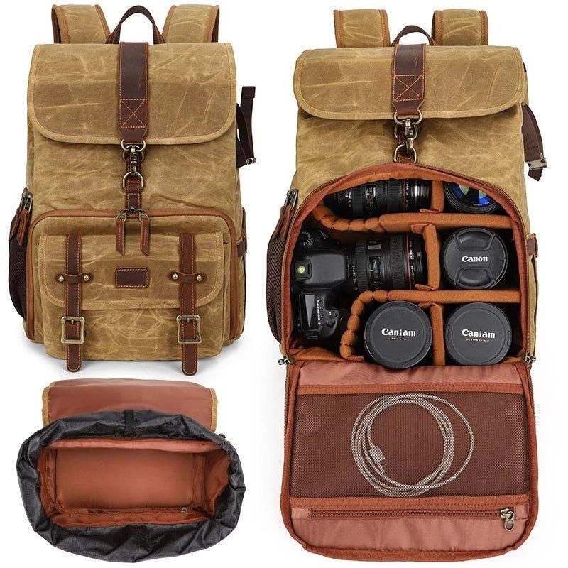 Mochilas Viagem Para Homem Fotografia Em Lona Impermeável