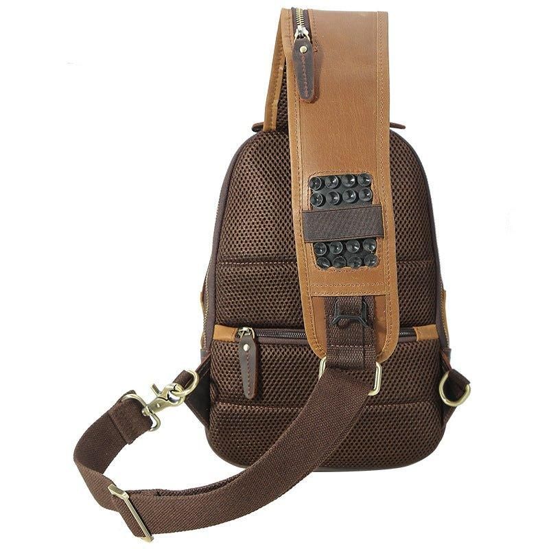 Pacote Couro Crossbody Masculino