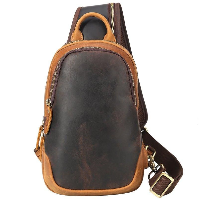 Pacote Couro Crossbody Masculino